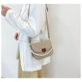 Miniatyrbild 10 av 10: Vävd väska Single Shoulder Crossbody-väska VIT white
