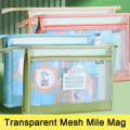 Miniatyrbillede 5 af 10: Mesh lynlås pose taske Transparent fil taske FARVE 3 FARVE 3 Color 3