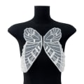 Pikkukuva 1 / 9: Butterfly Wings Kangasmerkki kukkakangastarra VALKOINEN White