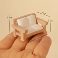 Pikkukuva 1 / 10: Nukkekodin miniatyyri sohva, teepöytä 1 1 1