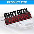 Miniatyrbild 4 av 6: 2 st Shitbox Edition Emblem 3D Letter Bil Emblem Badge Metall