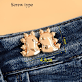 Miniatyrbillede 1 af 10: Jeansknapper No-Sying Metalknap GULD DINOSAUR DINOSAUR gold dinosaur-dinosaur