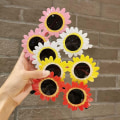 Miniatyrbillede 4 af 10: Blomsterbriller Daisy Shades RØDE GRÅ LINSER GRÅ LINSER red Gray lenses-Gray lenses