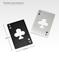 Miniatyrbillede 2 af 10: Creative Poker-formet dåseåbner SORT Black