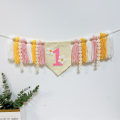 Miniatyrbild 3 av 8: Färgglad tofs Barnstol Banner Färgglad tofs Banner Party