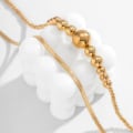 Miniatyrbillede 8 af 8: Metal Snake Bone Chain Halskæde Runde Bead Chain Halskæder Silver
