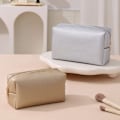 Miniatyrbillede 3 af 10: Make Up Taske Kosmetiktaske HVID L White L