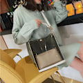Miniatyrbillede 4 af 10: Transparent taske Dametaske SORT black