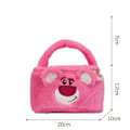 Miniatyrbillede 2 af 10: Plys håndtaske makeuptasker 20X10X9CML L 20x10x9cmL