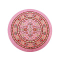 Pikkukuva 1 / 10: Nukkekodin matto miniatyyri kudontamatto PINK ROUND ROUND pink round-round