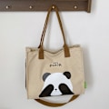 Miniatyrbild 1 av 8: Söt Panda printed axelväska Mode axelväska KHAKI Khaki
