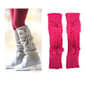 Miniatyrbild 2 av 8: Butterfly Knot Sock Cover Stickat Ull Boot Cover ROSE RED rose red