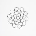 Miniatyrbillede 1 af 10: Blomstervasearrangement Blomsterarrangørholder SØLV 4 TOMM Silver 4 inch