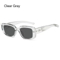 Pikkukuva 1 / 10: Y2k Star Aurinkolasit Punk Aurinkolasit CLEAR GRAY CLEAR GREY Clear Gray
