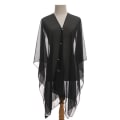 Miniatyrbillede 1 af 10: Sjal Tørklæde Beach Cover Up SORT Black