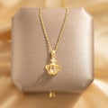 Miniatyrbillede 3 af 4: Hollow Out Small Planet Pendant Titaniumr Halskæder Pendant gold