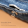 Miniatyrbillede 4 af 10: Jeansknapper No-Sying Metalknap SORT SNEGLE SNEGLE black snails-snails