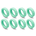 Pikkukuva 1 / 10: 8 kpl / set Matkalaukkujen pyörän kengät Matkalaukun pyörien suoja Mint Green 8Pcs-8Pcs