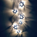 Miniatyrbild 3 av 7: 1.65M 10LED Hanukkah Ornament David Star of David String Lights Blue