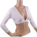 Miniatyrbilde 9 av 9: Mesh bryststøtte Topp Navleeksponert Langermet SORT XL Black XL