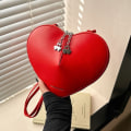 Miniatyrbillede 3 af 10: Heart Shape Taske Love Heart Taske SORT black