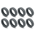 Miniatyrbillede 10 af 10: 8 STK/Sæt Rejse Bagage Caster Sko Kuffert Hjul Beskyttelse Red 8Pcs-8Pcs