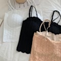 Miniatyrbillede 6 af 10: Crop Top Camisole SORT Black