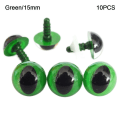 Miniatyrbillede 1 af 10: 10 stk/5 par Eyes Crafts Eyes Puppet Crystal Eyes 15MMGRØN 15mmGreen