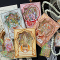 Miniatyrbilde 8 av 10: 20 stk Mucha Gallery Series Dekorativt Laser Gold Sticker D D D