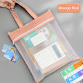 Pikkukuva 1 / 9: Läpinäkyvä Mesh File Bag Paperipidikelaukku ORANSSI orange