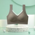 Miniatyrbild 1 av 10: Dam Is Silk BH Seamless Underkläder GRÅ XL XL grey XL-XL