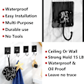 Miniatyrbild 5 av 6: 20 st Command Hook Klädkrokar Kökskrokar Black 20 Pcs-20 Pcs