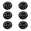 Miniatyrbild 2 av 6: Zinklegering Rund Spärr Svart Formgjuten Spärr 6 STK 6 STK 6PCS