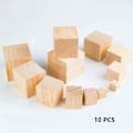 Miniatyrbilde 1 av 9: 10stk Trekube Tre Firkantblokk 2X2X2CM 2x2x2cm