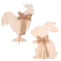 Miniatyrbild 7 av 10: Trä Påskhare Kyckling Ägg Dekoration CHICK CHICK chick