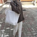 Miniatyrbillede 4 af 10: Simpel skuldertaske Messenger taske SORT black
