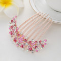 Miniatyrbild 1 av 10: Rhinestone Hårklämma Blomma Hårkam ROSA pink