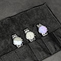 Miniatyrbild 6 av 8: Watch Roll Case Äkta Läder Watch Box SVART black