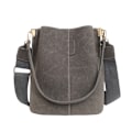 Miniatyrbillede 1 af 10: Minimalistisk Bucket Bag Håndholdt Skuldertaske GRÅ Grey