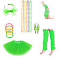 Pikkukuva 9 / 10: 80-luvun Fancy Dress Accessories Set Naisten Set ORANSSI Orange