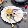 Miniatyrbillede 6 af 10: Dessertske Forgyldt ske SORT L Black L