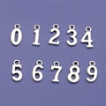 Miniatyrbillede 7 af 10: 10 stk Numbers Pendant Charms Arabiske Tal Pendants 3 3 3