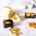 Miniatyrbillede 9 af 10: 2/10 stk 1:12 Dukkehusmønt Miniature guldbarrer 2 2 2