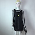 Miniatyrbillede 3 af 10: Hul kvast sjal Temperament Cardigan GULD Gold