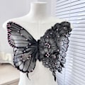 Miniatyrbild 1 av 10: Butterfly Patch Clothes Patches SVART A A Black A-A