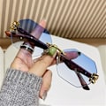 Miniatyrbillede 5 af 10: Solbriller uden indfatning Leopard Head Solbriller GRADIENT TEA Gradient Tea