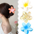 Miniatyrbilde 4 av 8: Frangipani Hårklemmer Blomst Hårklemme GUL GRADIENT FARGE yellow gradient color-gradient color