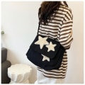Miniatyrbild 2 av 10: Star Pattern Messenger Bag Casual Axelväska BLÅ Blue