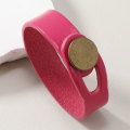 Miniatyrbillede 1 af 10: Læder pararmbånd Best Friend armbånd ROSE RED rose red