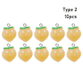 Miniatyrbillede 1 af 10: 10 stk Peach Flat Resin Charms Pendant Peach Charms Frugt 2